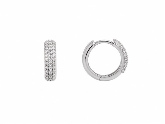 Pendientes Lo Scrigno Gioielli Mujer in Oro Zircone VERETTE CON 3 FILE ZIRC - VERETTE CON 3 FILE ZIRC